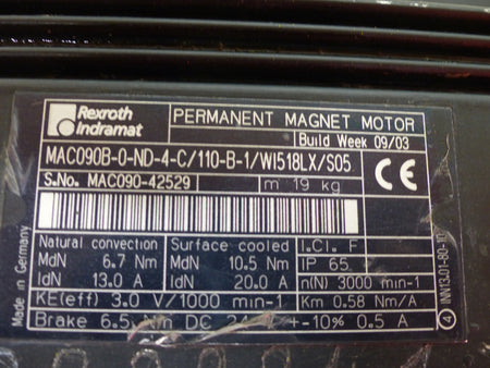 indermat mac 090b-0-nd-4-c/110-b-1/wi518lx/s05 used s.Bilder
