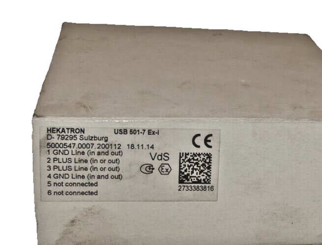 HEKATRON USB 501-7 EX-i Detektor Basis 5000547.0007.200112