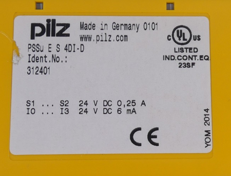 7x PILZ PSSu E S 4DI-D 312401