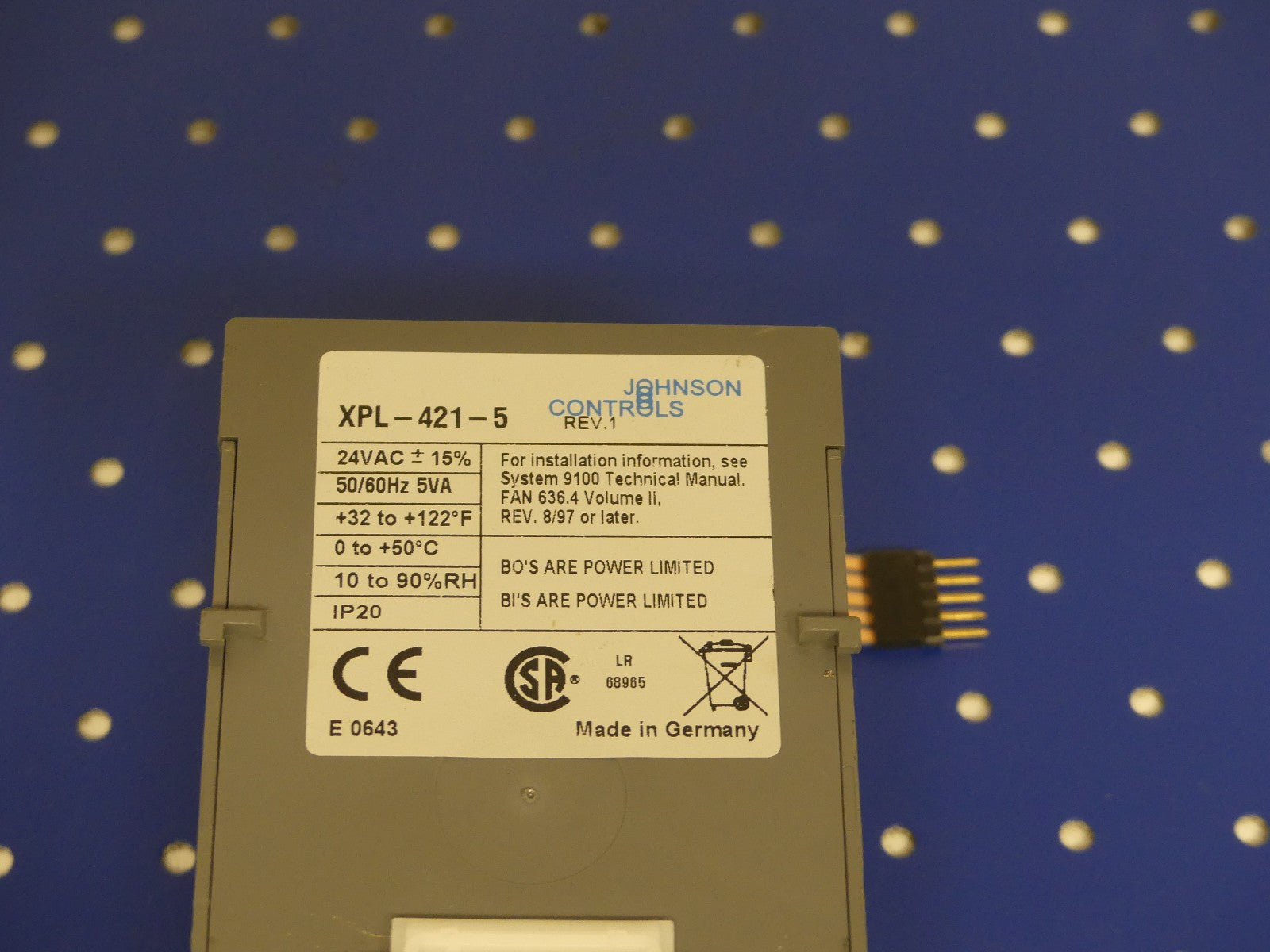 JOHNSON CONTROLS XPL-421-5