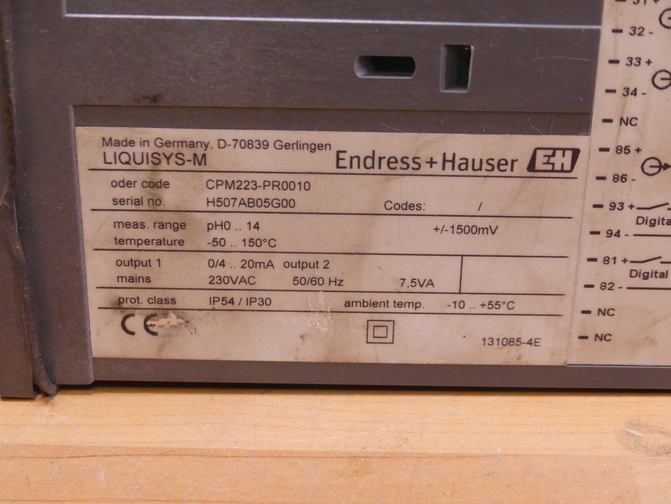 Endress+Hauser LIQUISYS-M turbidity / CUM223-PR0010