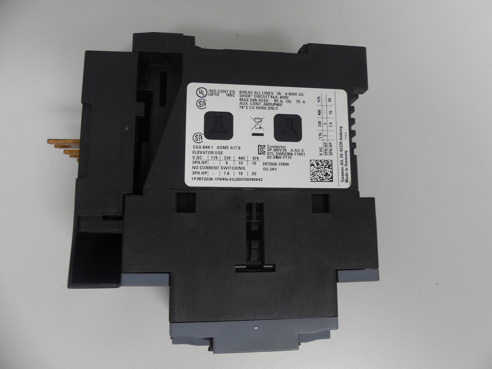 Siemens Sirius 3RT2026-1FB40