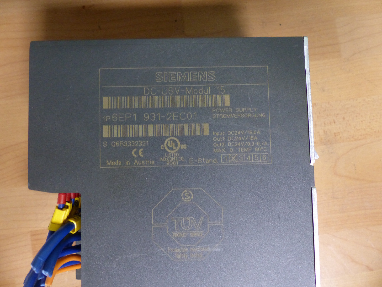 Siemens Netzteil DC-USV Modul 15 6EP1931-2EC01    6EP1 931-2EC01 used