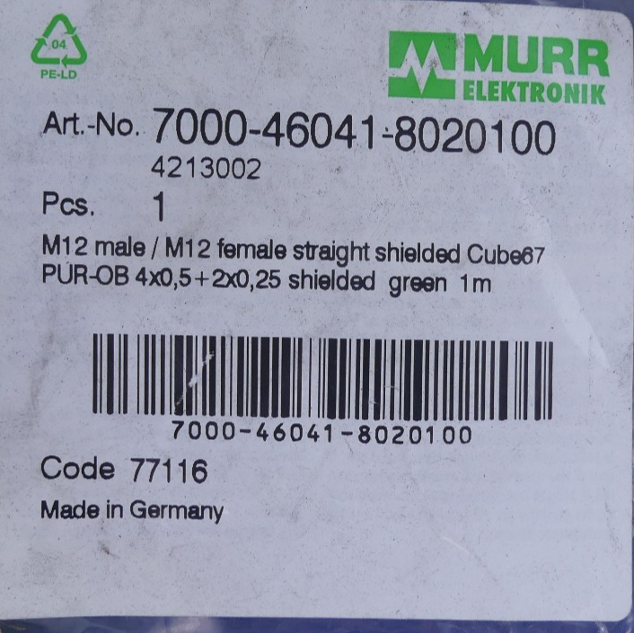 MURR Elektronik 7000-46041-8020100 1m/M12