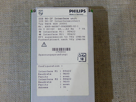 Philips ICS  90-IF   Interface unit Typ.9404 468 20001 