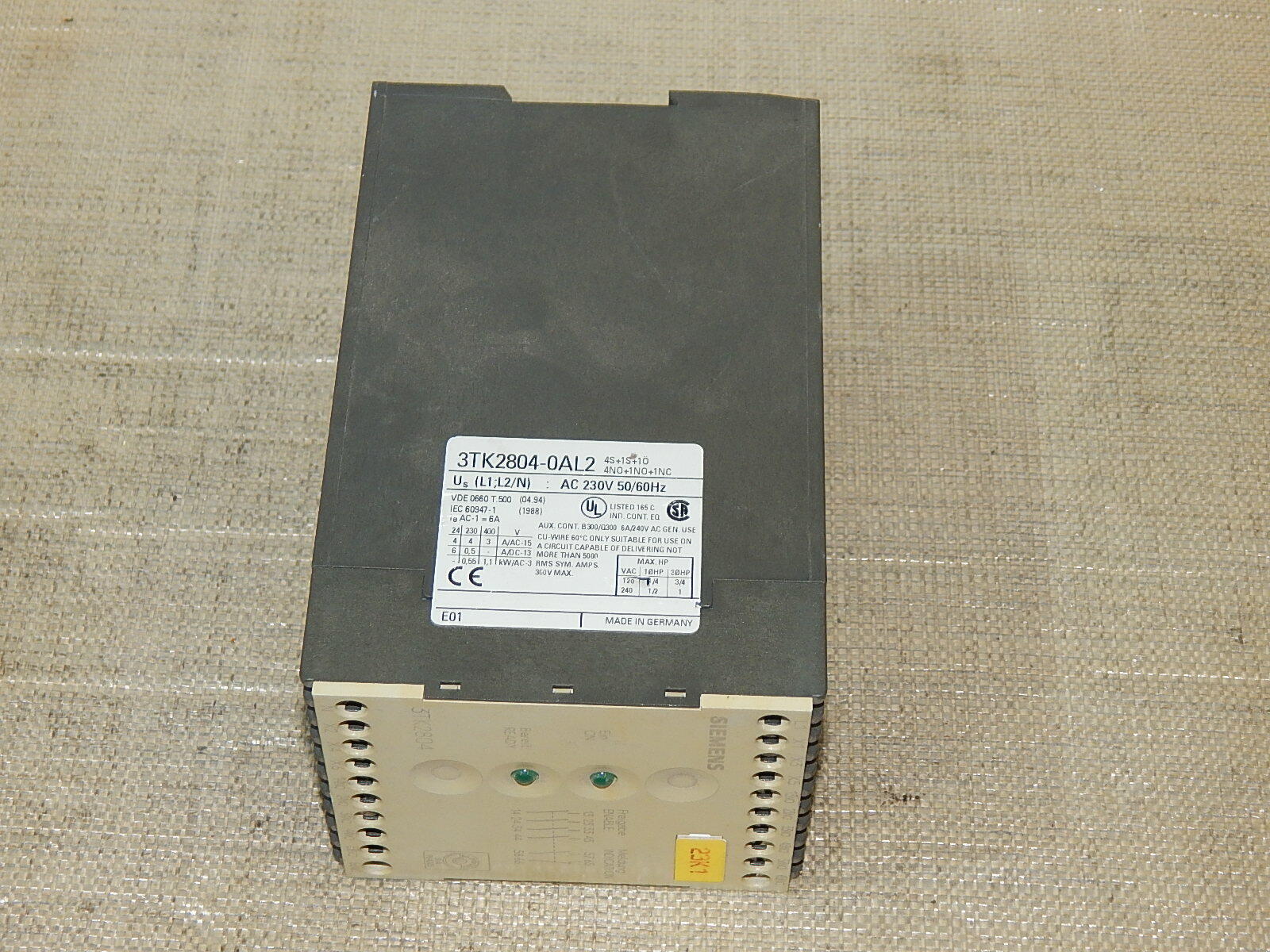 Siemens Schützsicherheitskombination 3TK2804-0AL2 used