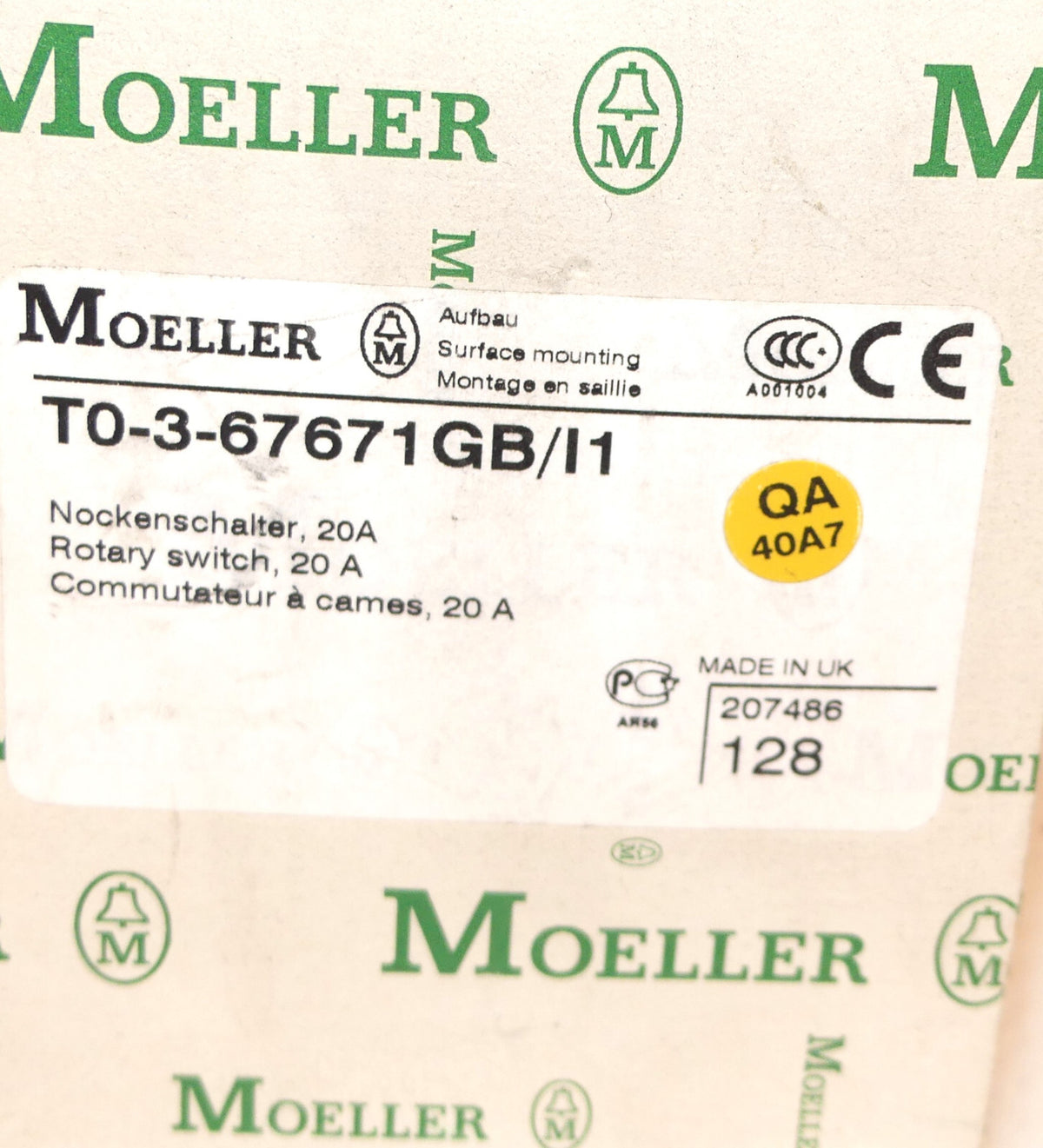 MOELLER T0-3-67671GB/I1  T0-3-67671 GB/I1