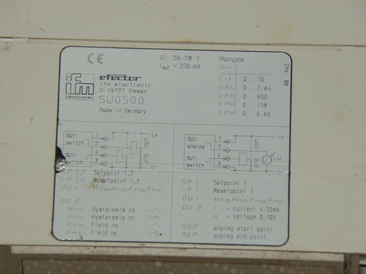 IFM SU 0500  Strömungswächter  IFM SU 0500 Flow Switch used s.Bilder