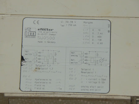 IFM SU 0500  Strömungswächter  IFM SU 0500 Flow Switch used s.Bilder