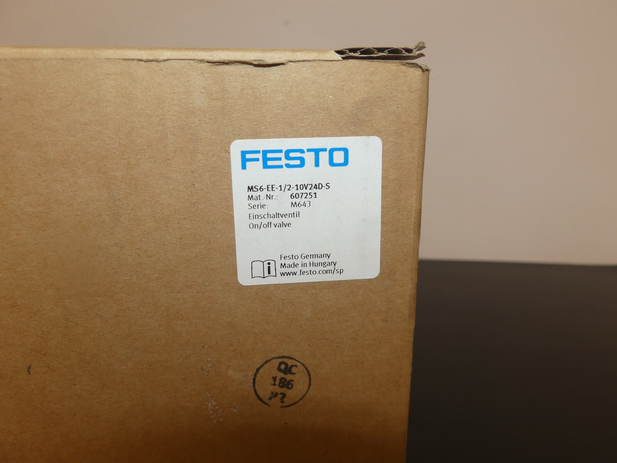 Festo Einschaltventil MS6-EE-1/2-10V24-S s.Bilder