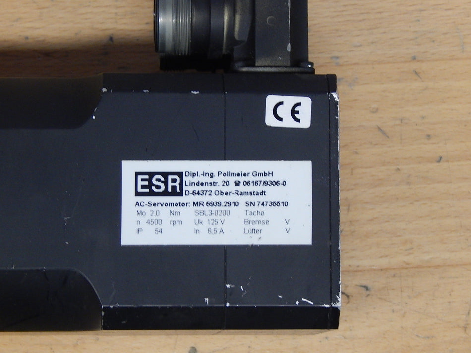 ESR Pollmeier GmbH Servomotor SBL3-0200 MR6939.2910  Used