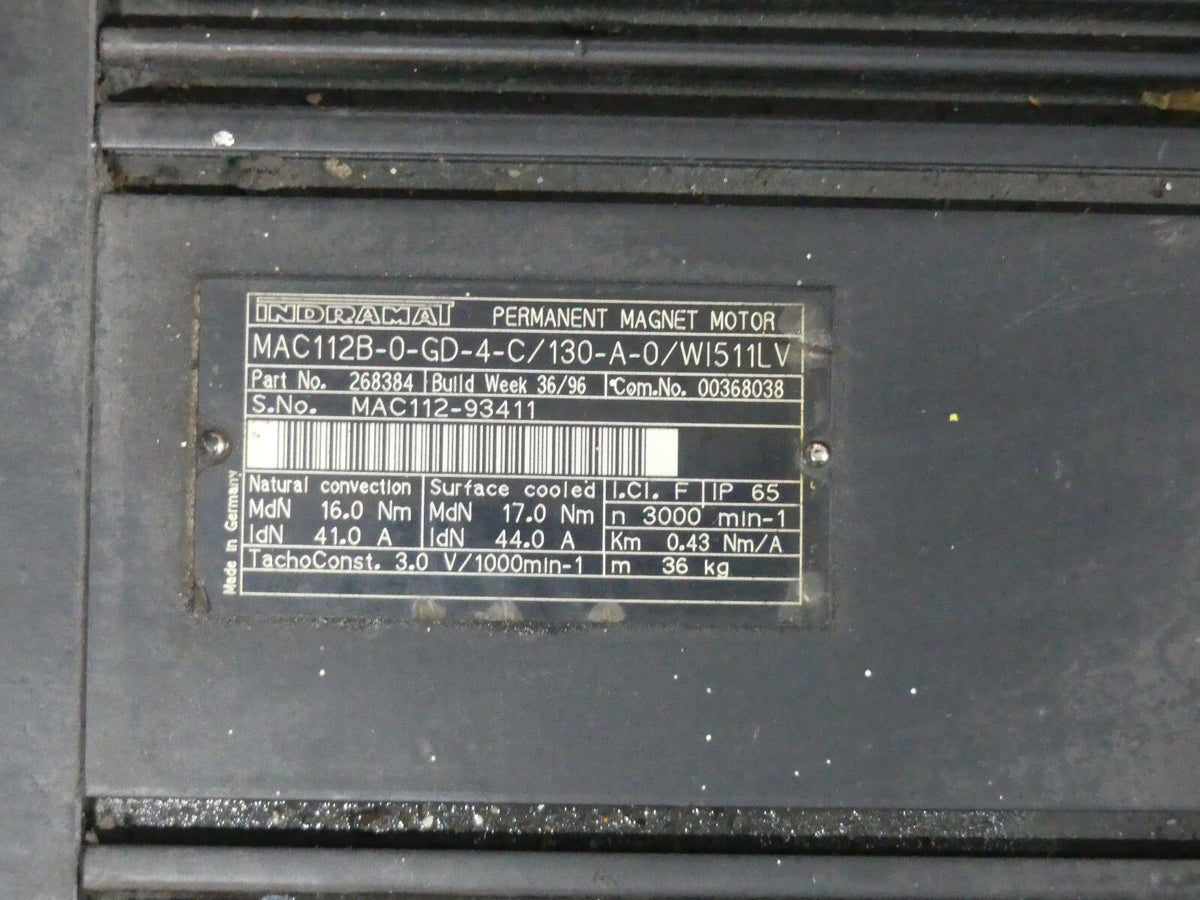INDRAMAT MAC112B-0-GD-4-C/130-A-0/WI511LV