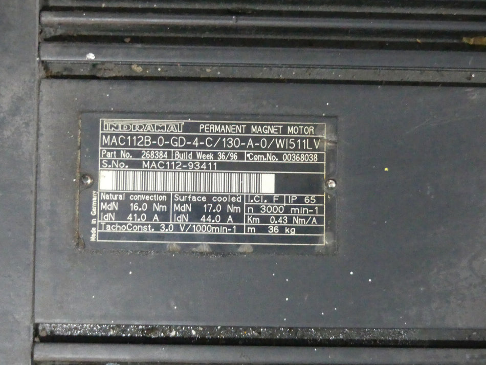 INDRAMAT MAC112B-0-GD-4-C/130-A-0/WI511LV