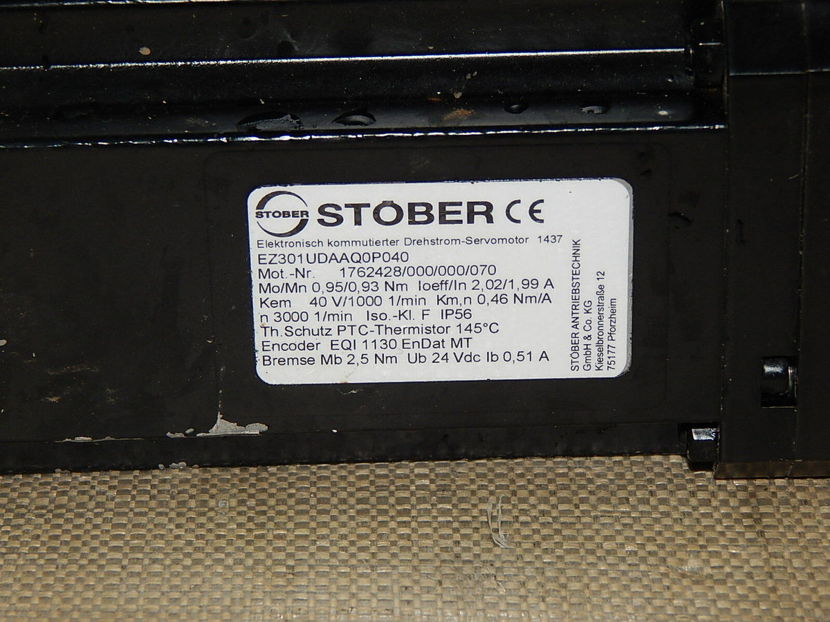  Stöber Servomotor  EZ301UDAAQ0P040 + Getriebe.PE312SPR1000EZ301U.i=100