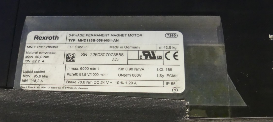 REXROTH MHD115B-058-NG1-AN