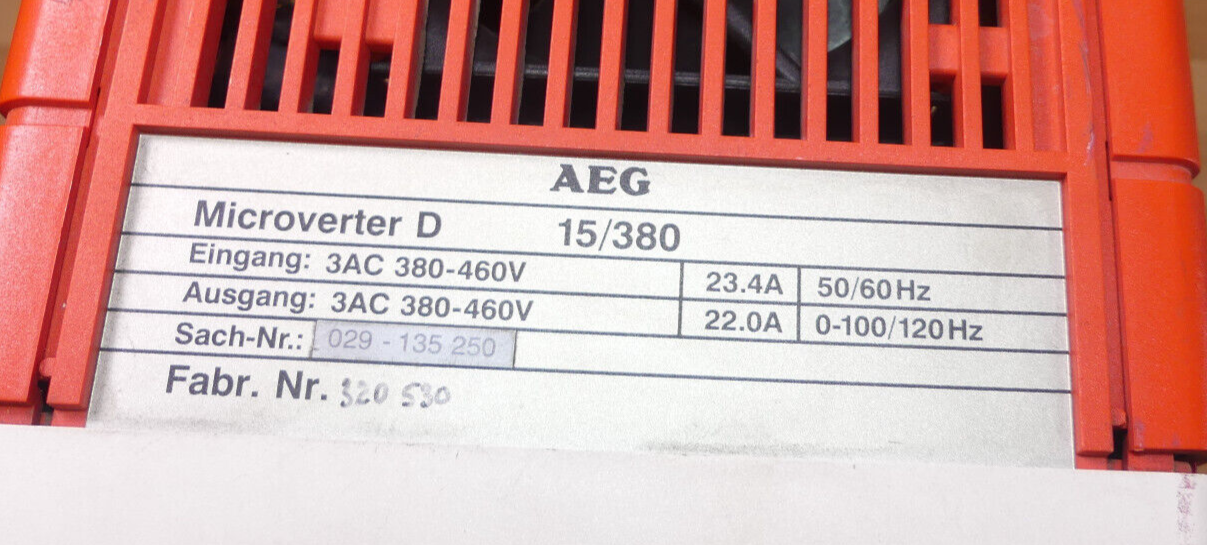 AEG Microverter D 15/380 frequency converter