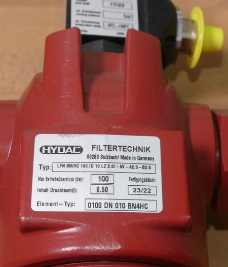 hydac filtertechnik lfn bn/hc 100 id 10 lz 2.0/-av-a2.5-b3.5 mit vd 2.5 lz.1/-av