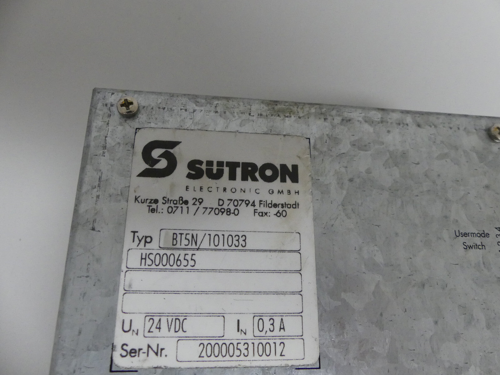 Sütron BT5N / 101033 HS000655