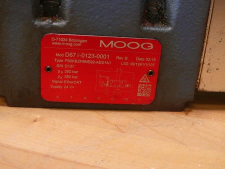 MOOG D671-0123-0001  Proportionalventil P80KBZF6NE92-AES1A1