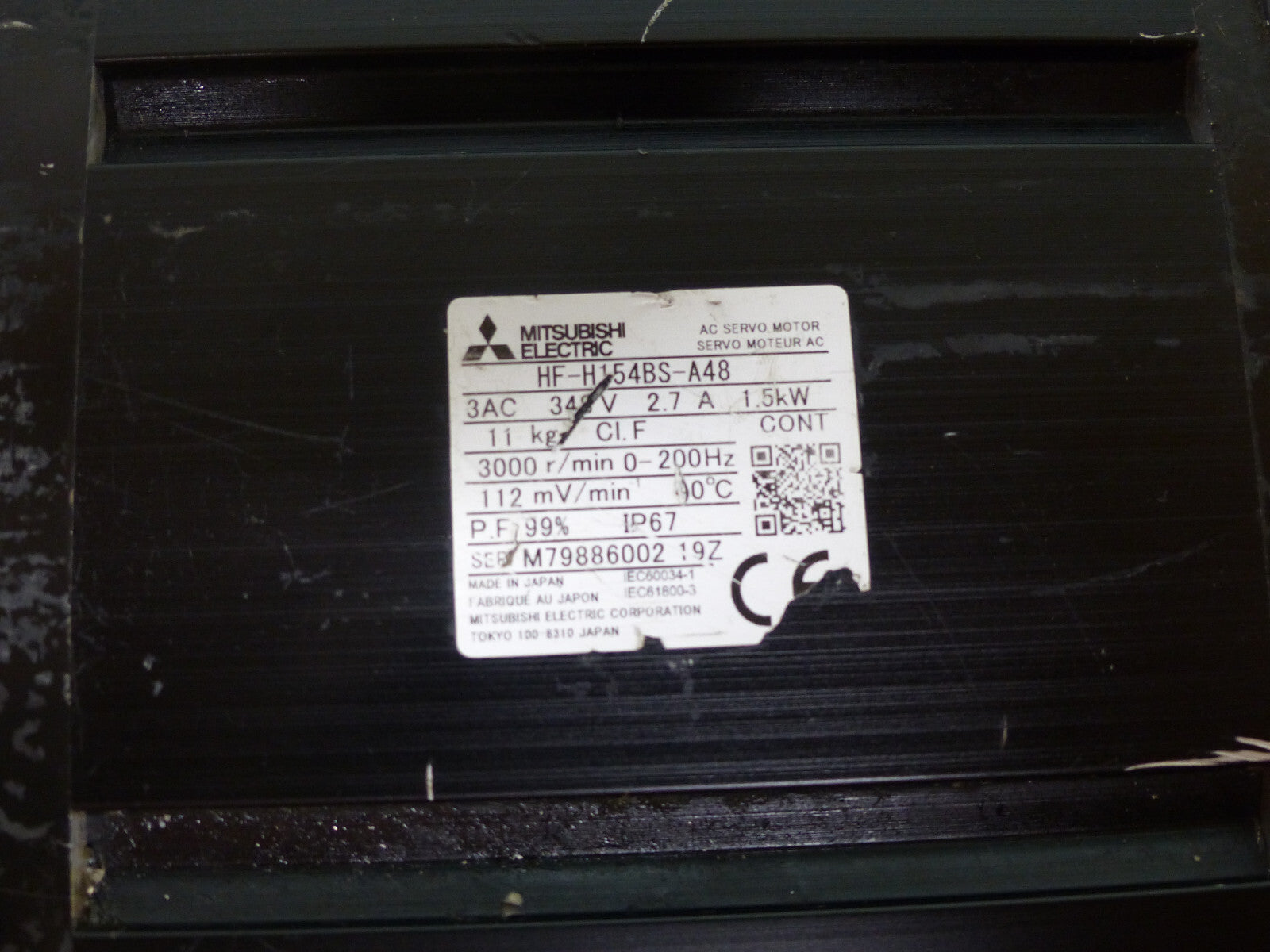 Mitsubishi hf154bs-a48 Servo Motor used leicht beschädigt s.Bilder