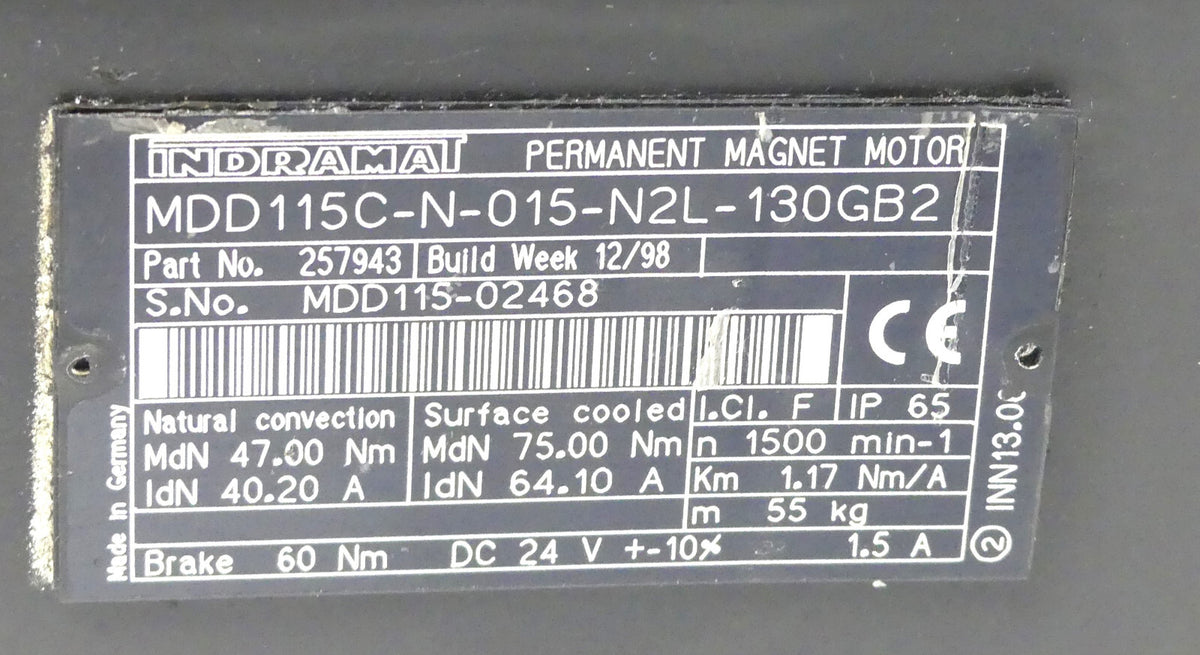 INDRAMAT MDD115C-N-015-N2L-130GB2