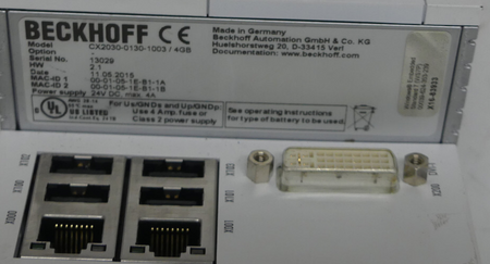 BECKHOFF CX2030-0130-1003/4GB + CX2100
