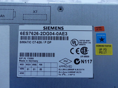 SIEMENS SIMATIC C7 - 626 6ES7626-2DG04-0AE3 -used-