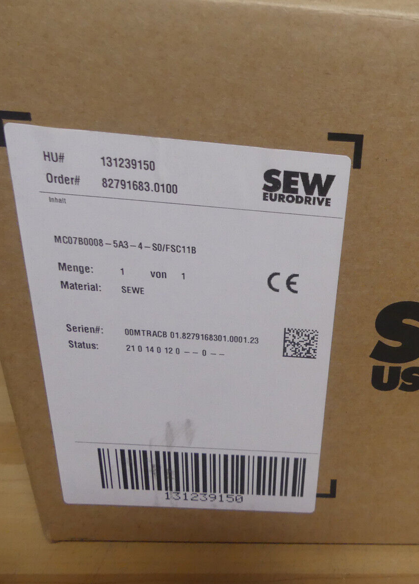 SEW Eurodrive Movitrac B Umrichter MC07B0008-5A3-4-S0/FSC11B