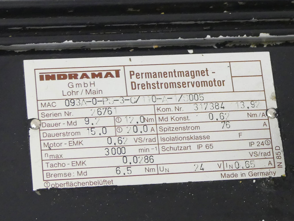 Rexroth MAC093A-0-PS-3-C/110-A-1/S005