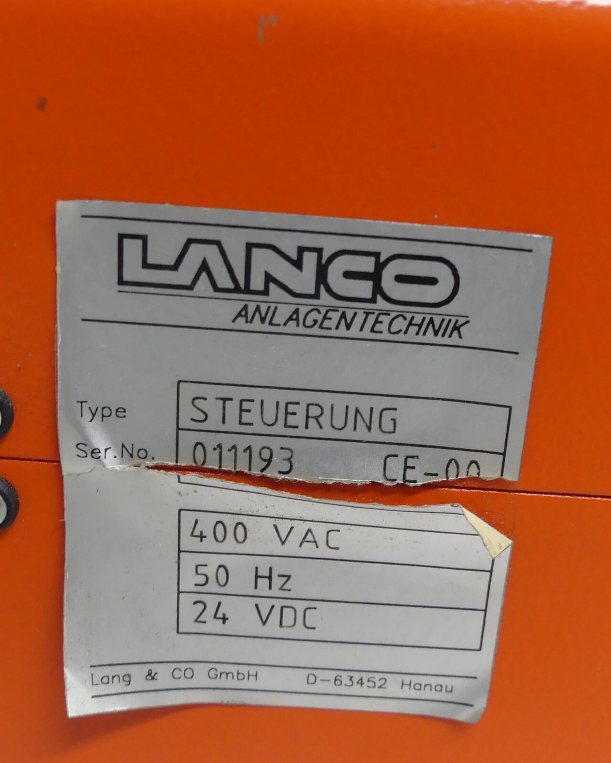 LANCO ANLAGENTECHNIK STEUERUNG LAE201