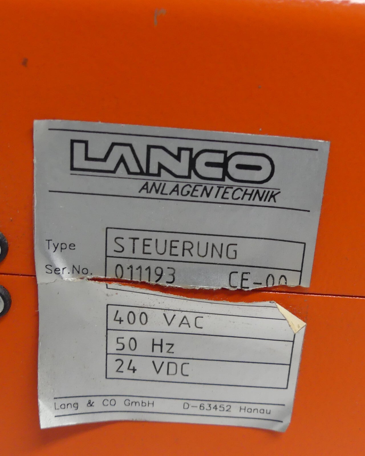 LANCO ANLAGENTECHNIK STEUERUNG LAE201