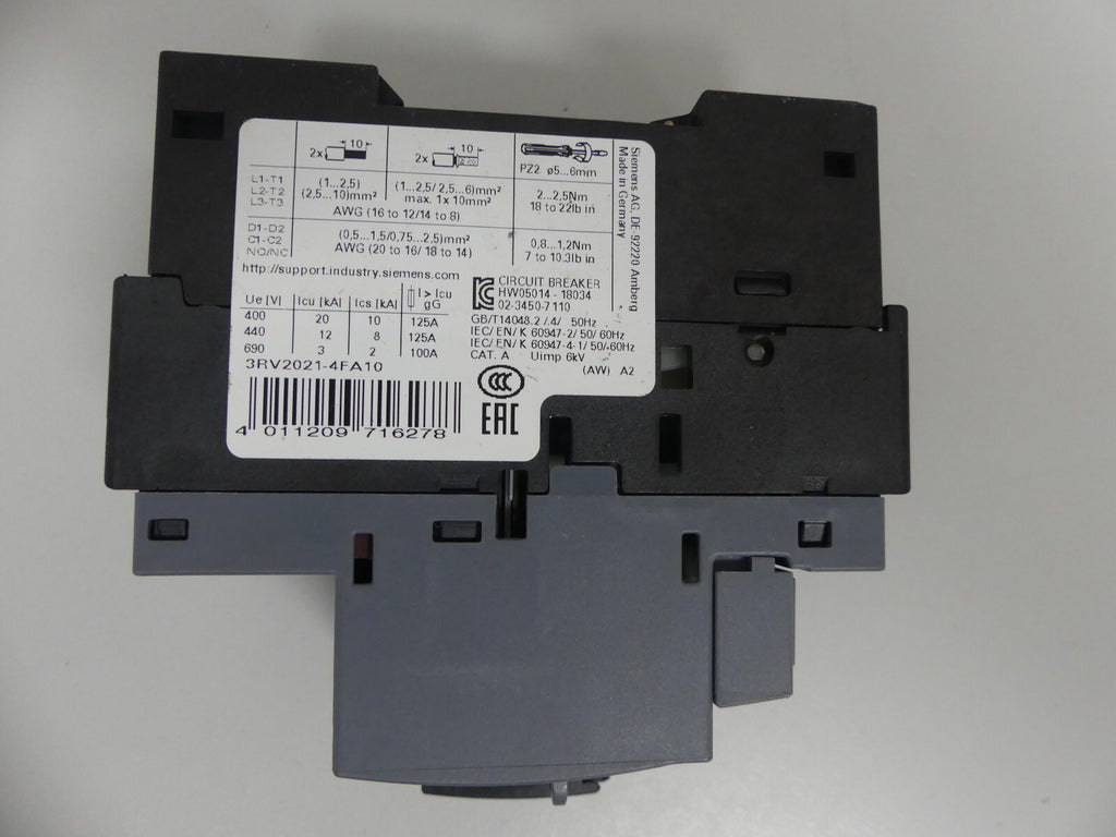Siemens Sirius 3RV2021-4FA10 Leistungsschalter
