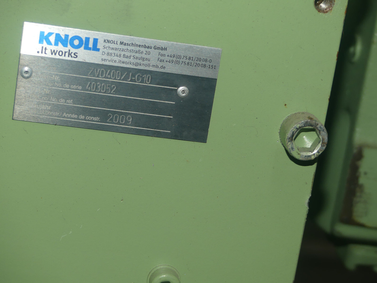 Knoll ZVD 400/J-G10 Zwei Wellen   Rotormesser  Spänebrecher Baujahr 2009