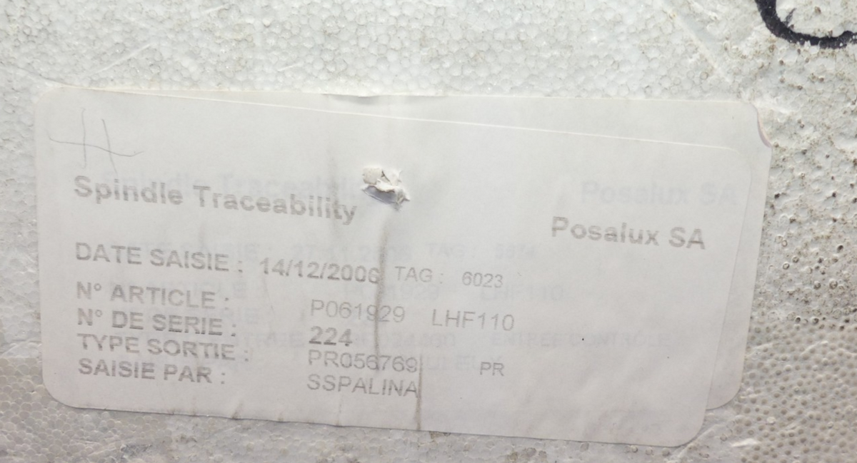 POSALUX MACHINING SPINDLES PR056769