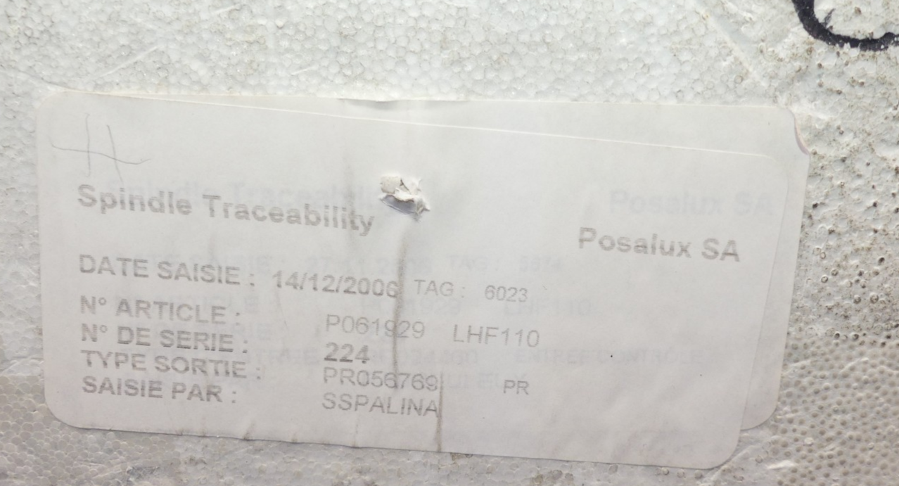 POSALUX MACHINING SPINDLES PR056769
