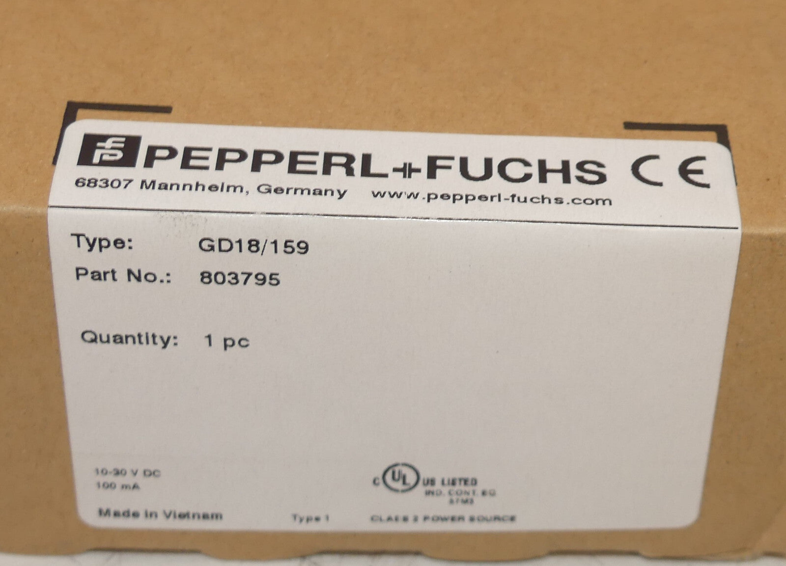 PEPPERL+FUCHS GD18/159 803795
