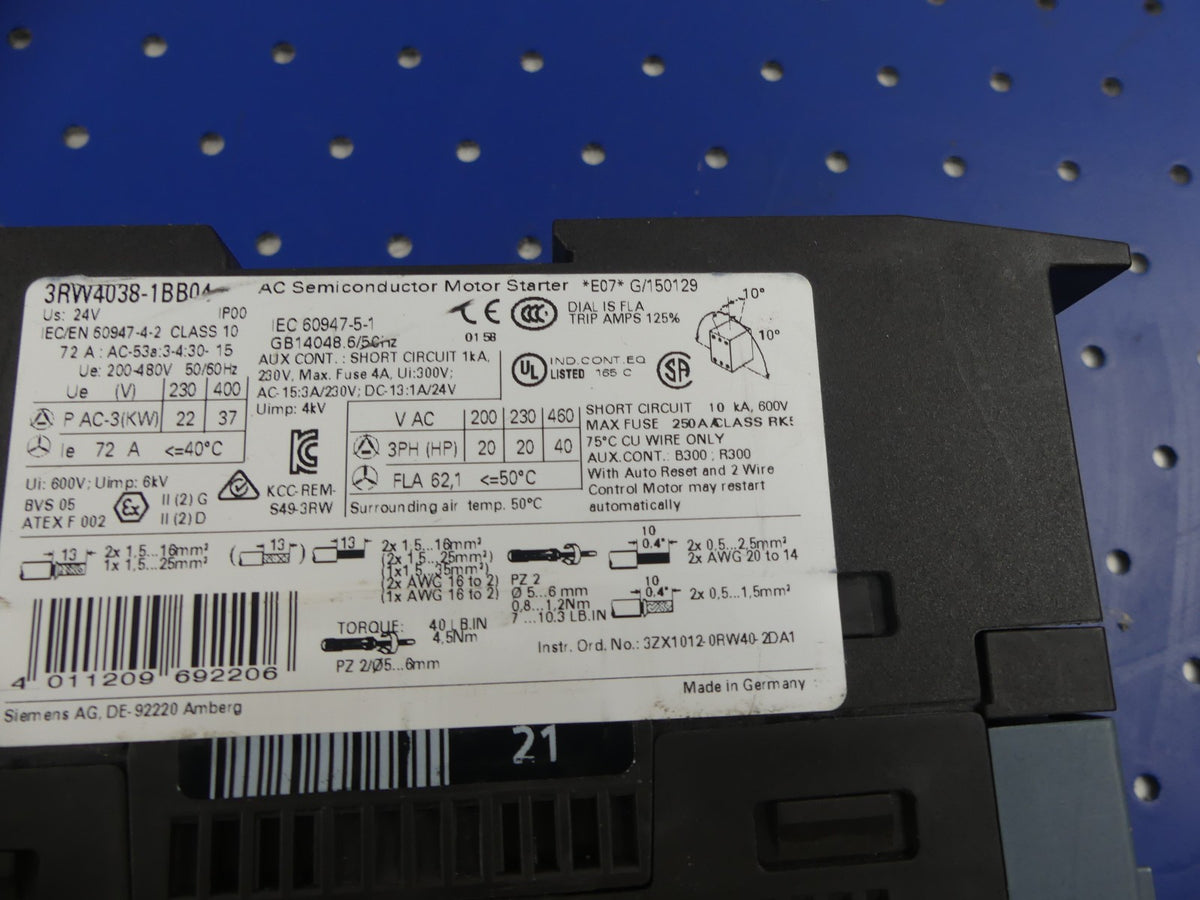 SIEMENS 3RW4038-1BB04