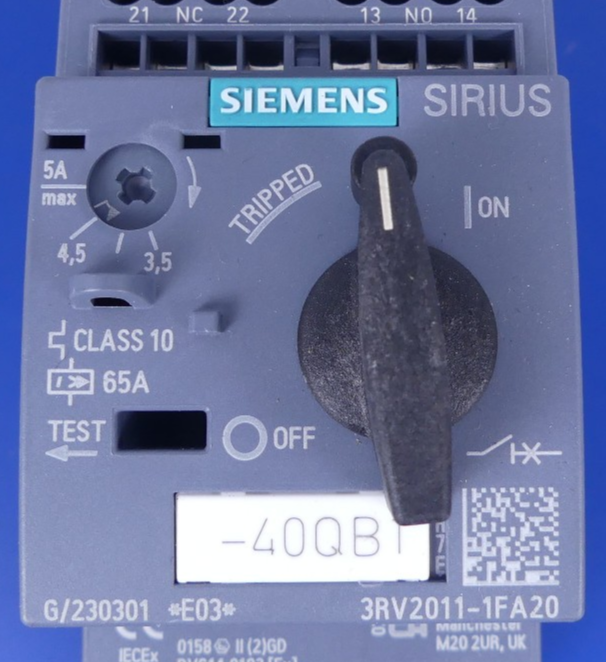 Siemens Sirius 3RV2011-1FA20 Leistungsschalter