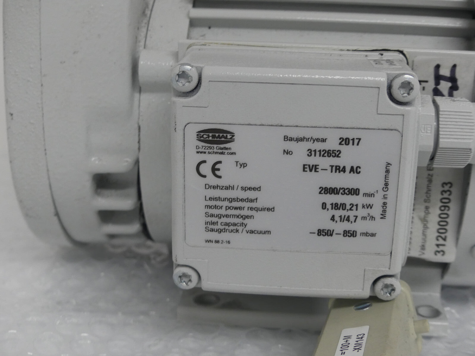 Schmalz EVE-TR4AC Vakuumpumpe EVE-TR4 AC