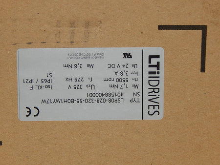 LTI Drives LSP08-028-320-55-B0H1MY17W Sevomotor 