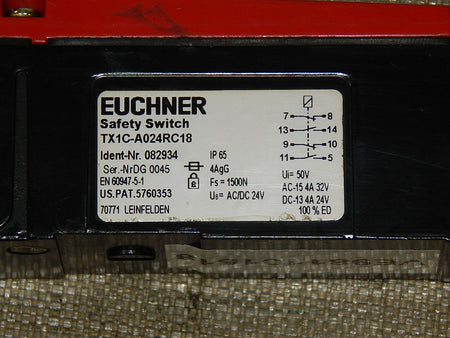 EUCHNER TX1C-A024RC18  Sicherheitsschalter / safety switch  Used