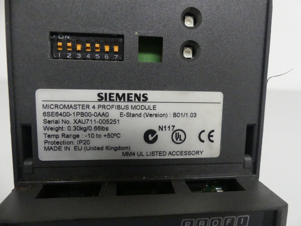 Siemens Micromaster 4 Profibus  Module 6SE6400-1PB00-0AA0