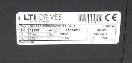 LTI DRIVES LSN-127-2000-30-560/T1,S4,B (anscglussstecker leicht verbogen)