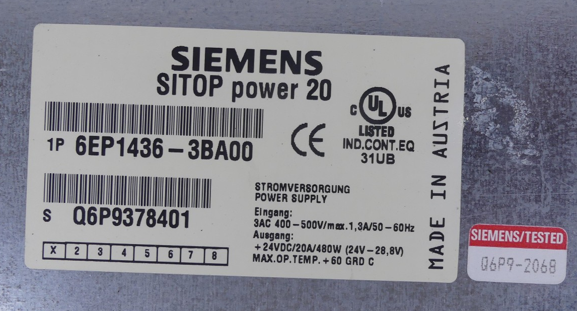 Siemens Sitop Power 20 6EP1 436 3BA00