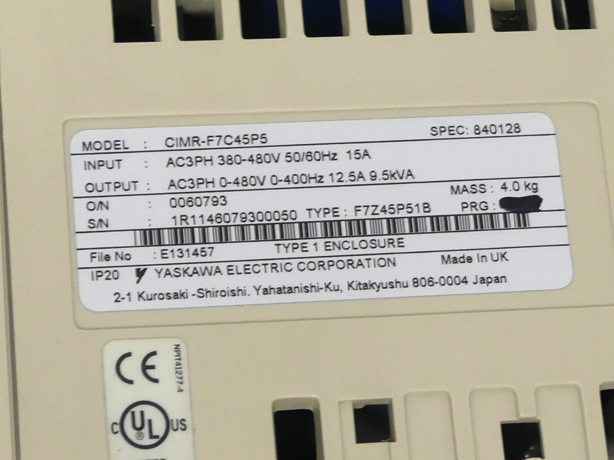 Yaskawa CIMR-F7C45P5