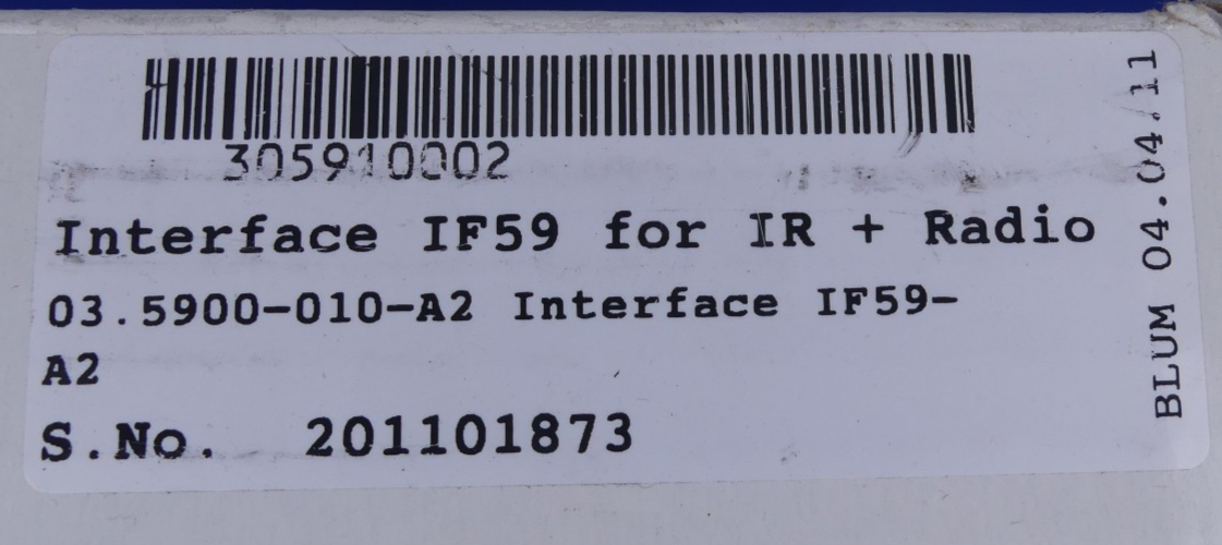 Blum Interface IF59 03.5900-010-A2