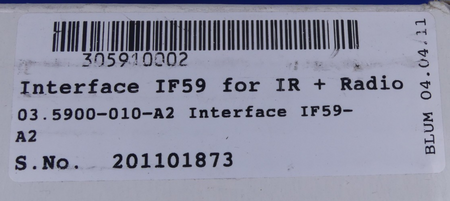 Blum Interface IF59 03.5900-010-A2