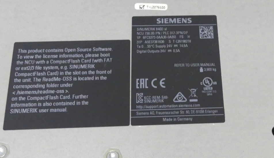 SIEMENS 6FC5373-0AA30-0AB0