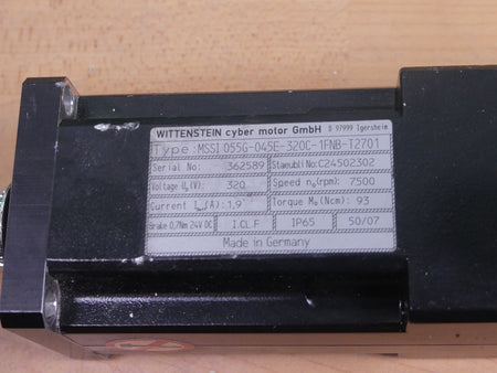 WITTENSTEIN Cyber motor  320V, 7500RPM / MSSI 055G-045E-320C-1FNB-T2701 s.Bilder