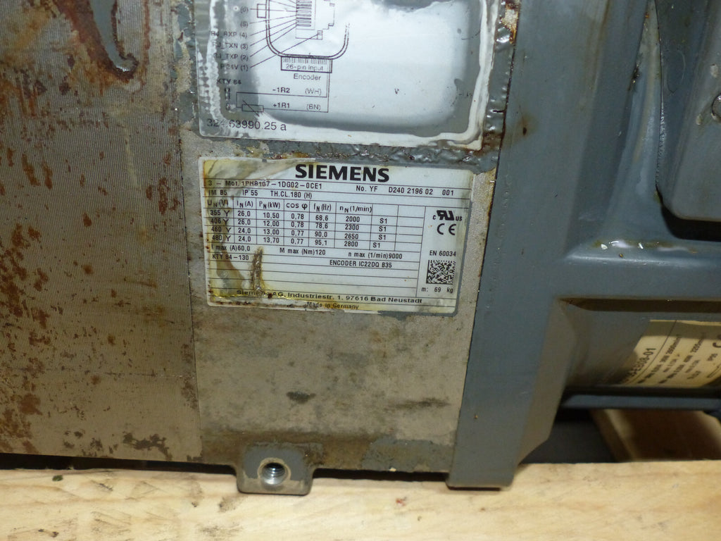 siemens 1ph8107-1dg02-0ce1 used